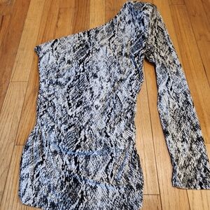 INC Snake Print Off The Shoulder Top